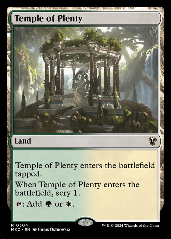 Magic-kaart Temple of Plenty MKC-304 uit Commander: Murders at Karlov Manor (Rare)