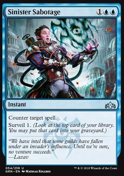 Sinister Sabotage - Guilds of Ravnica (Uncommon) [GRN-54] Immagine principale del prodotto