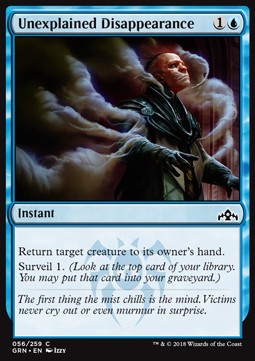Unexplained Disappearance - Guilds of Ravnica (Common) [GRN-56] Immagine principale del prodotto