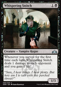Whispering Snitch - Guilds of Ravnica (Uncommon) [GRN-90] Immagine principale del prodotto