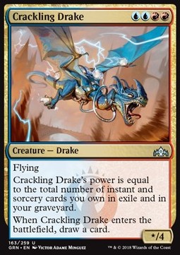 Crackling Drake - Guilds of Ravnica (Uncommon) [GRN-163] Hover Image