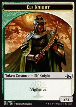 Elf Knight Token (Green and White 2/2) - Guilds of Ravnica (Token) [GRN-T06] Hauptbild