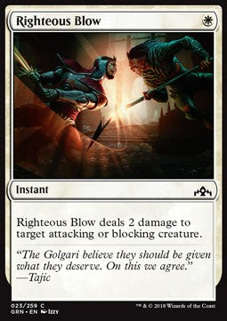 Righteous Blow - Guilds of Ravnica (Common) [GRN-23] Imagen principal del producto