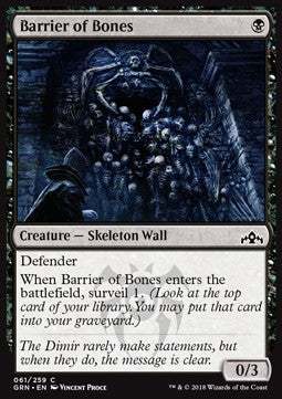 Barrier of Bones - Guilds of Ravnica (Common) [GRN-61] Immagine principale del prodotto