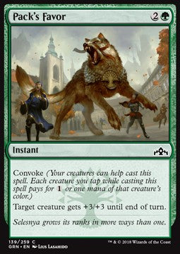 Pack's Favor - Guilds of Ravnica (Common) [GRN-139]