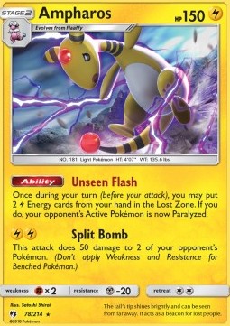 Ampharos - Lost Thunder (Holo Rare) [LOT-78] Imagen principal del producto