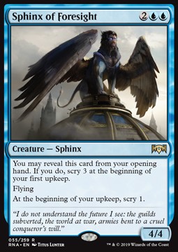 Sphinx of Foresight - Ravnica Allegiance (Rare) [RNA-55] Hover Image