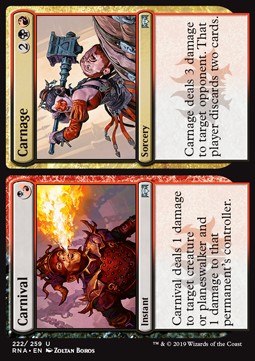 Carnival // Carnage - Ravnica Allegiance (Uncommon) [RNA-222] Immagine principale del prodotto