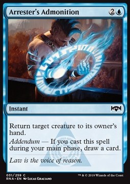 Arrester's Admonition - Ravnica Allegiance (Common) [RNA-31] Immagine principale del prodotto