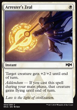 Arrester's Zeal - Ravnica Allegiance (Common) [RNA-4] Hover Image
