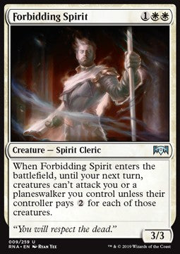 Forbidding Spirit - Ravnica Allegiance (Uncommon) [RNA-9] Hover Image