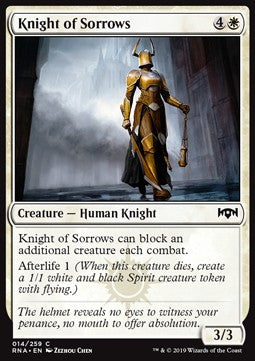 Knight of Sorrows - Ravnica Allegiance (Common) [RNA-14] Hover Image