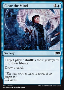 Clear the Mind - Ravnica Allegiance (Common) [RNA-34] Hauptbild