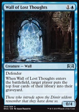 Wall of Lost Thoughts - Ravnica Allegiance (Uncommon) [RNA-59] Hover Image