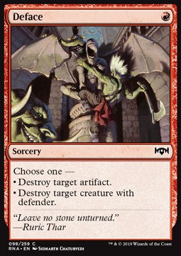 Deface - Ravnica Allegiance (Common) [RNA-98] Hover Image