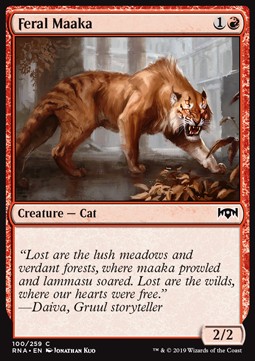 Feral Maaka - Ravnica Allegiance (Common) [RNA-100] Imagen principal del producto