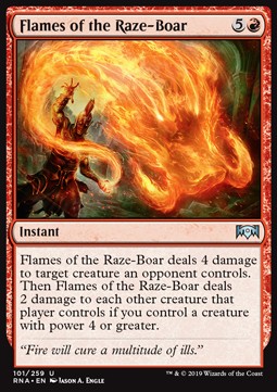 Flames of the Raze-Boar - Ravnica Allegiance (Uncommon) [RNA-101] Imagen principal del producto