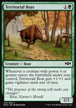 Territorial Boar - Ravnica Allegiance (Common) [RNA-145] Hover Image