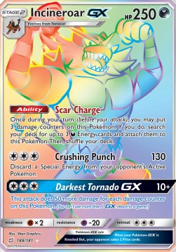 Incineroar GX - Team Up (Secret Rare) [TEU-188] Hover Image