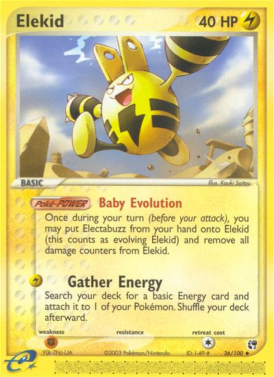 Elekid – EX Sandstorm 36 – Pokémon TCG single card