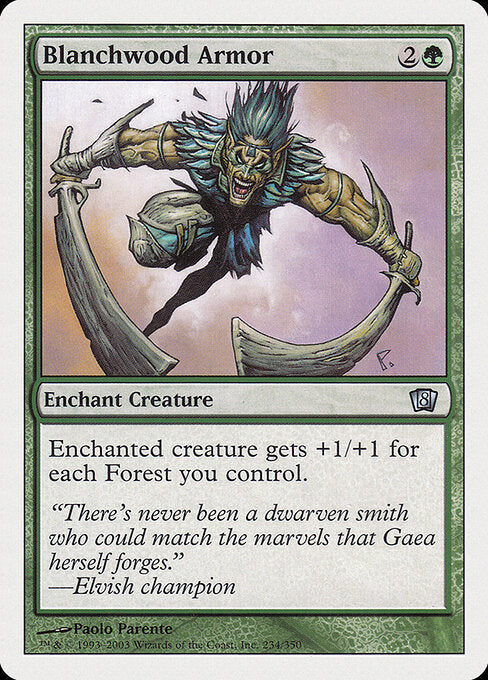 Blanchwood Armor – Eighth Edition (8ED-234) Magic: The Gathering card