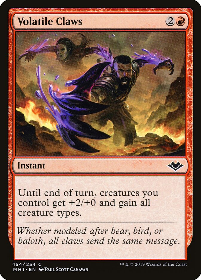 Volatile Claws - Modern Horizons (Common) [MH1-154]