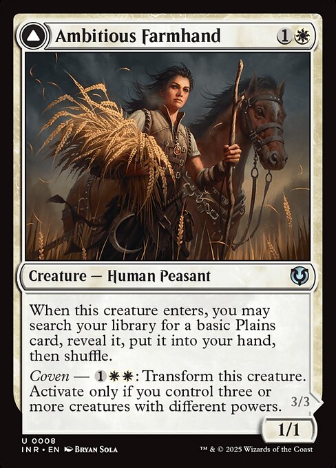 Ambitious Farmhand // Seasoned Cathar – Innistrad Remastered (INR-8) Magic: The Gathering card | LC-REM-20260804-15582920999244-36cb9b12-98a3-4770-9ae0-a3b02f057c2e