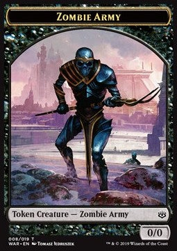 Zombie Army Token (Black 0/0) (V.1) - War of the Spark (Token) [WAR-T08]