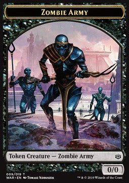 Zombie Army Token (Black 0/0) (V.2) - War of the Spark (Token) [WAR-T09] Hover Image