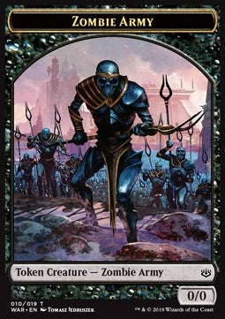 Zombie Army Token (Black 0/0) (V.3) - War of the Spark (Token) [WAR-T10] Main image