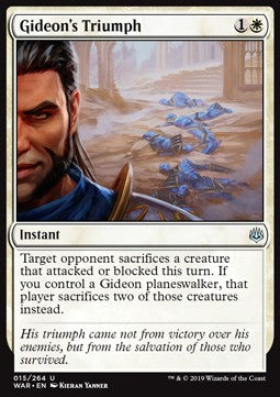 Gideon's Triumph - War of the Spark (Uncommon) [WAR-15] Hover Image