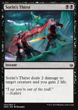 Sorin's Thirst - War of the Spark (Common) [WAR-104] Hover Image