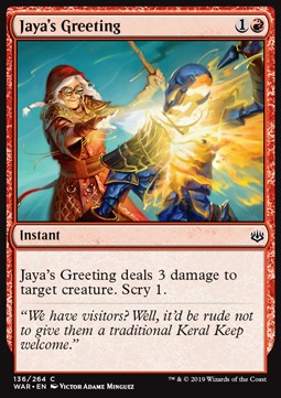 Jaya's Greeting - War of the Spark (Common) [WAR-136] Hover Image