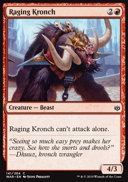 Raging Kronch - War of the Spark (Common) [WAR-141] Hover Image