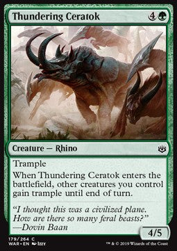 Thundering Ceratok - War of the Spark (Common) [WAR-179] Hover Image