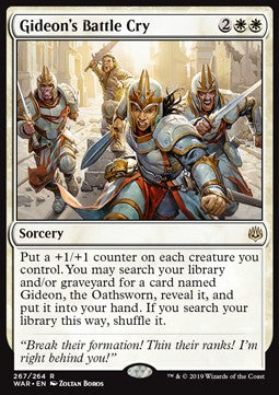 Gideon's Battle Cry - War of the Spark: Extras (Rare) [XWAR-267] Hover Image