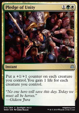 Pledge of Unity - War of the Spark (Uncommon) [WAR-210] Main image