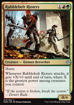 Rubblebelt Rioters - War of the Spark (Uncommon) [WAR-215] Main image