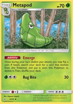 Metapod - Unbroken Bonds (Uncommon) [UNB-3] Hover Image