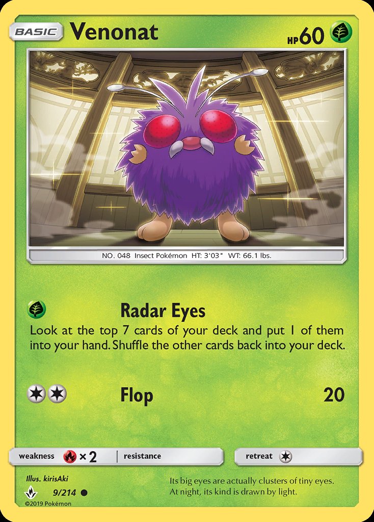 Venonat - Unbroken Bonds (Common) [UNB-9] Immagine principale del prodotto