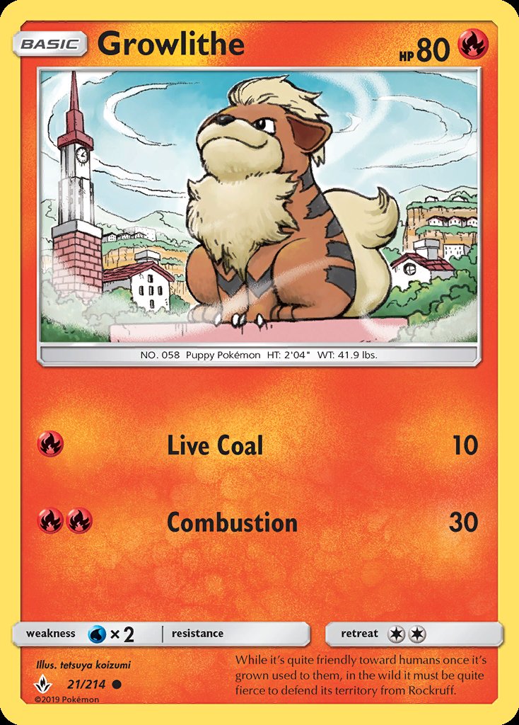 Growlithe - Unbroken Bonds (Common) [UNB-21] Immagine principale del prodotto
