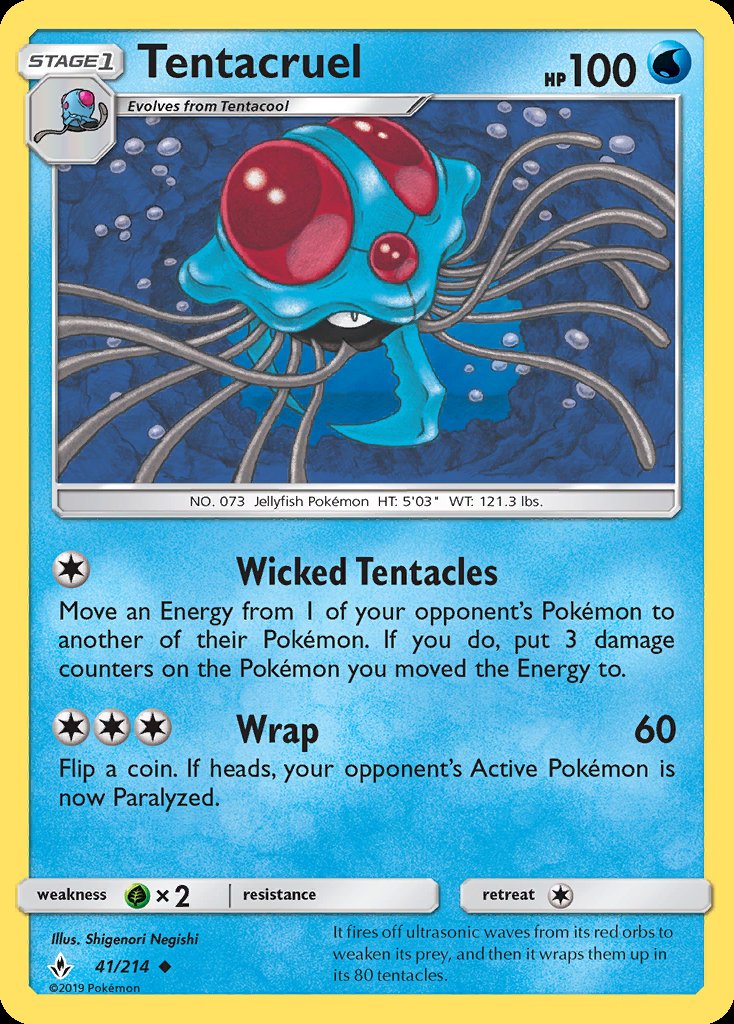 Tentacruel - Unbroken Bonds (Uncommon) [UNB-41] Immagine principale del prodotto
