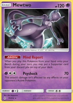 Mewtwo - Unbroken Bonds (Rare) [UNB-75] Hover Image