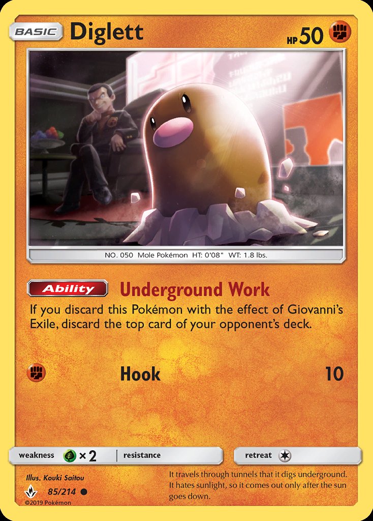 Diglett - Unbroken Bonds (Common) [UNB-85] Main image