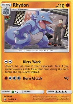 Rhydon - Unbroken Bonds (Uncommon) [UNB-94] Hauptbild