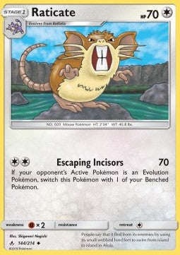 Raticate - Unbroken Bonds (Uncommon) [UNB-144] Imagen principal del producto