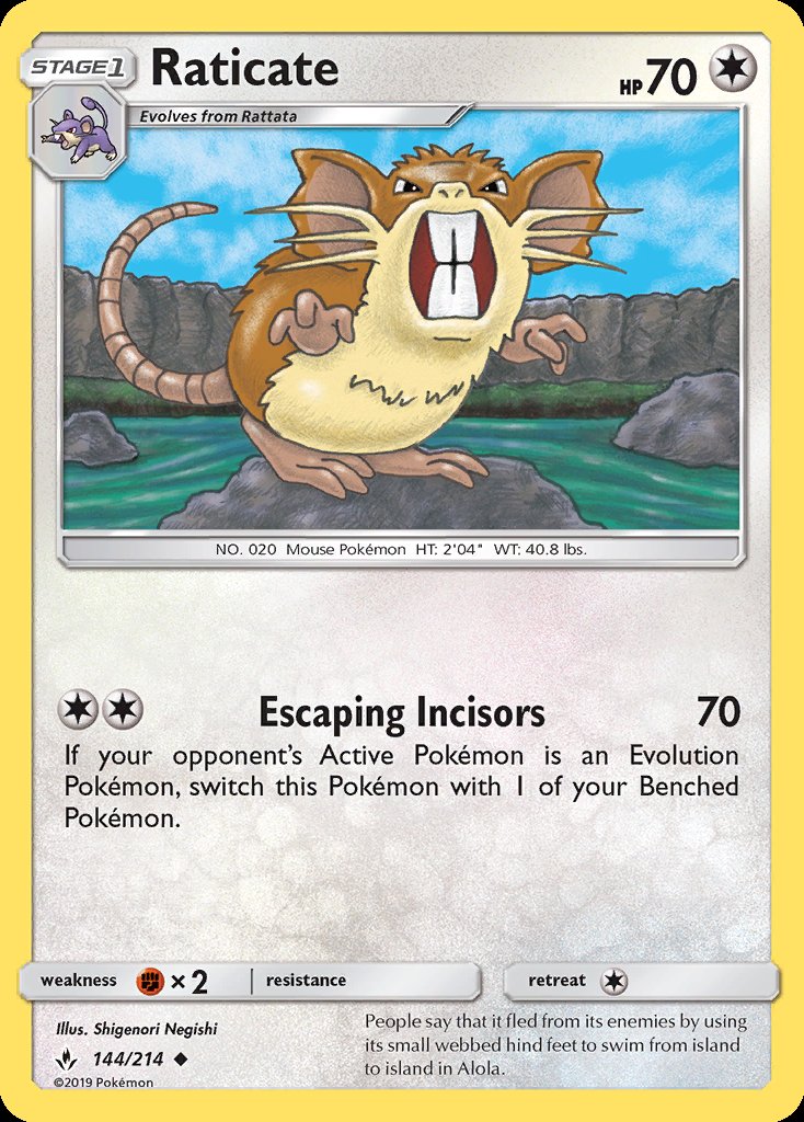 Raticate - Unbroken Bonds (Uncommon) [UNB-144] Main image