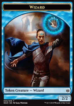 Wizard Token (Blue 2/2) - War of the Spark (Token) [WAR-T05]