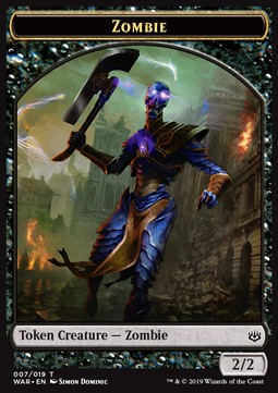 Zombie Token (Black 2/2) - War of the Spark (Token) [WAR-T07] Hover Image