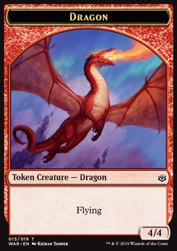 Dragon Token (Red 4/4) - War of the Spark (Token) [WAR-T13] Hover Image